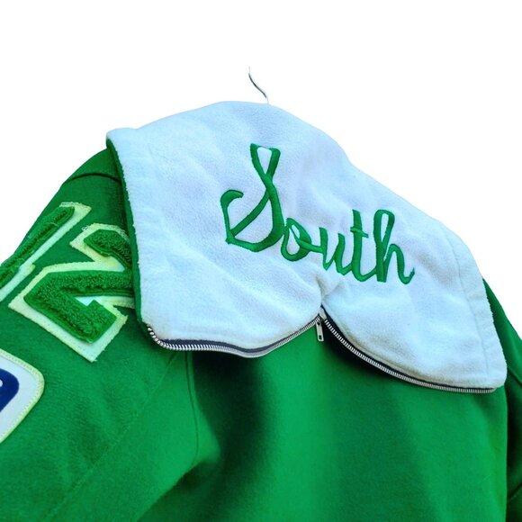 Varsity Letterman Jacket Girls Drill Dance Team Green Wool Alyssa Size Small - Picture 12 of 14